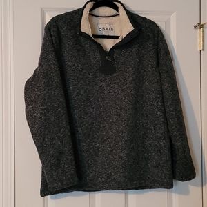 NWT Mens Orvis sherpa lined quarter zip
